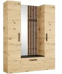 GARDEROBENSCHRANK MODULO 160,6/204/40 cm Modern Garderobe-Set Eiche Artisan