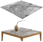 TISCHPLATTE 50x50 cm Muster aus Naturmarmor