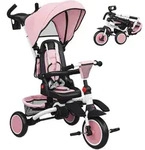 DREIRAD 6in1 mit Schubstange f&uuml;r 1-5 Jahre Kinderdreirad mit drehbarem Sitz Rosa
