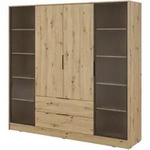 DREHT&Uuml;RENSCHRANK CATERINA 206/200/51 cm 4-t&uuml;rig Eiche Artisan
