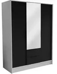 DREHT&Uuml;RENSCHRANK CAVA 150,5/200/51 cm Modern Kleiderschrank 3-t&uuml;rig mit...