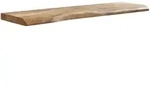 WANDREGAL Akazienholz Baumkante Rustikal, Beige 100x26x4 cm
