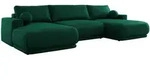 WOHNLANDSCHAFT RINA U Dunkelgr&uuml;n Velvet