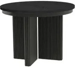 ESSTISCH Prestige runder Design-Tisch, ausziehbar &Oslash; 100&ndash;180 cm, Schwarz+Schwarz