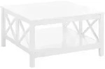 COUCHTISCH wei&szlig; quadratisch 80/80cm Lotta