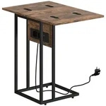 BEISTELLTISCH MDF Metall Rustikal-Braun