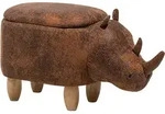 TIERHOCKER Hellbraun Rhino