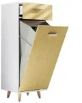 W&auml;scheschrank Landos S ca.40x107x35cm Wei&szlig;/Honigeiche