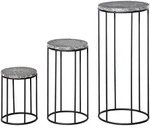 BLUMENST&Auml;NDER, Metal, Schwarz+Grau