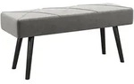 BETTBANK mit X-Muster, in Samtoptik, bis 120 kg Belastbar, Grau