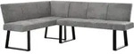 ECKBANK Velto 203x162 cm, mit Metallbeinen, Raven-Stoff, Grau