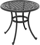 GARTEN BEISTELLTISCH, Schwarz,Aluminium