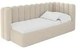 EINZELLBETT Jugendbett mit Bettkasten und Matratze H3/H4, Links - HUGY 100x200