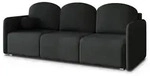 BETTSOFA SUVI III NV Schwarz Geflochtener Stoff mit Schlaffunktion