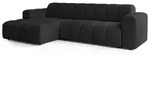 ECKSOFA SETIA Schwarz Strukturstoff