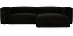 ECKSOFA Landi Schwarz Rechts