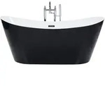 BADEWANNE FREISTEHEND 75x150x72 cm schwarz Antigua
