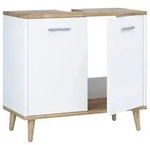 Waschbeckenunterschrank Landos Wei&szlig;/Honigeiche