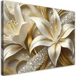 LEINWANDBILD Lilien Glamour Gold 60x40cm