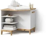 WICKELKOMMODE Mailo Wei&szlig;/Artisan mit T&uuml;r