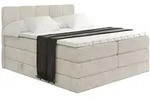 BOXSPRINGBETT mit Matratze H3|H4 und Lattenrost - LIRO KING-200x200 - Beige
