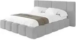 POLSTERBETT mit Bettkasten und Lattenrost, Boxbett ohne Matratze - NILO 140x200 Grau