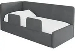 EINZELLBETT Jugendbett mit Bettkasten, Rechts - NORY 100x200 Dunkelgrau