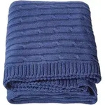 STRICKDECKE 130/170 cm, Baumwolle mit Zopfmuster