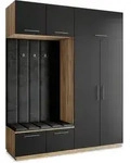 GARDEROBENSCHRANK REMA 200/240/60 cm Modern Eiche Wotan
