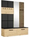 GARDEROBENSCHRANK MODULO 161,2/204/40 cm Modern Garderobe-Set Eiche Artisan