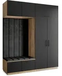 GARDEROBENSCHRANK REMA 200/240/60 cm Modern Eiche Wotan