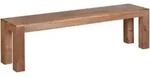 SITZBANK Massivholz Landhausstil handgefertigt, Beige 160x35x45 cm