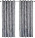 VERDUNKELUNGSVORH&Auml;NGE geometrisch mit Thermo-Funktion, &Ouml;sen 117/137 cm