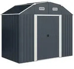 GER&Auml;TEHAUS aus Stahl, 2,7 m2 Ger&auml;teschuppen mit UV-Schutz, Dunkelgrau