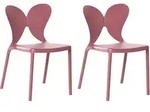 GARTENSTUHL 2er-Set stapelbar Rosa Larissa