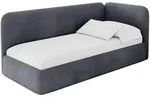 EINZELLBETT Jugendbett mit Bettkasten und Matratze H3/H4, Links - ELSY 90x200