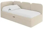 EINZELLBETT Jugendbett mit Bettkasten, Rechts - ALVY 80x200 Dunkelbeige