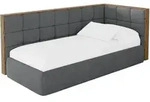 EINZELLBETT Jugendbett mit Bettkasten und Matratze H3/H4, Links - SOVY 100x200