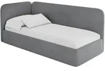 EINZELLBETT Jugendbett mit Bettkasten, Rechts - ELSY 90x200 Dunkelgrau