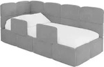 EINZELLBETT Jugendbett mit Bettkasten, Rechts - KIVY 90x200 Grau