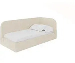 EINZELLBETT Jugendbett mit Bettkasten, Links - ELRY 80x200 Beige