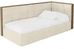 EINZELLBETT Jugendbett mit Bettkasten und Matratze H3/H4, Links - SOVY 90x200...