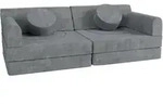 KINDERSOFA Kayo cord hellgr&uuml;n
