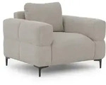 SESSEL Cardea in Bubble-Optik aus weichem Taupe Strukturstoff mit hohem Sitzkomfort