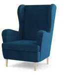 SESSEL VOGERA, Ohrensessel Polstersessel, Blau