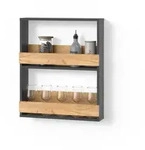 WEINGLASREGAL Regusa Goldkraft Eiche/Anthrazit 60 x 72 cm