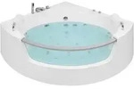 WHIRLPOOL-BADEWANNE mit LED 150x201x57 cm wei&szlig; Mangle