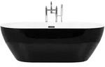 BADEWANNE FREISTEHEND 75x150x58 cm schwarz Carrera
