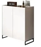 SCHUHSCHRANK wei&szlig; und Artisan Eiche, Schuhkommode 90 x 97 cm, Soft-Close