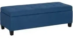TRUHENBANK Leinenoptik, Blau